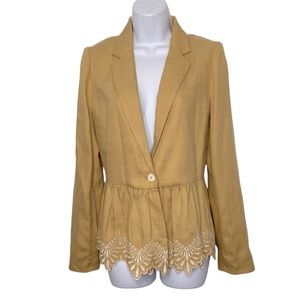 Anthropology Cartonnier Jolie Peplum Jacket Blazer NWT